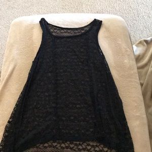 Sheer black tank top!